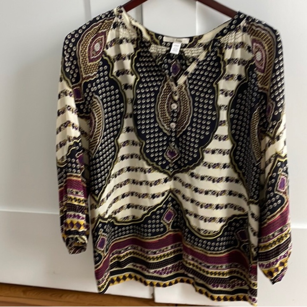 Anthropologie Silk Top, size small